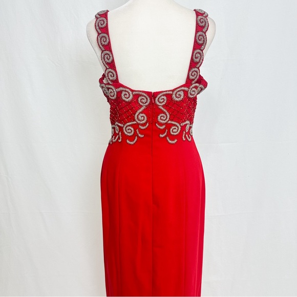 Vintage Red Evening Gown - Picture 6 of 8
